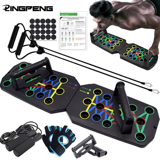 Transform Your Workout with the Ultimate Portable Push-Up Board Set - Multifunctional Fitness Equipment for Chest, Arms, and Back Training