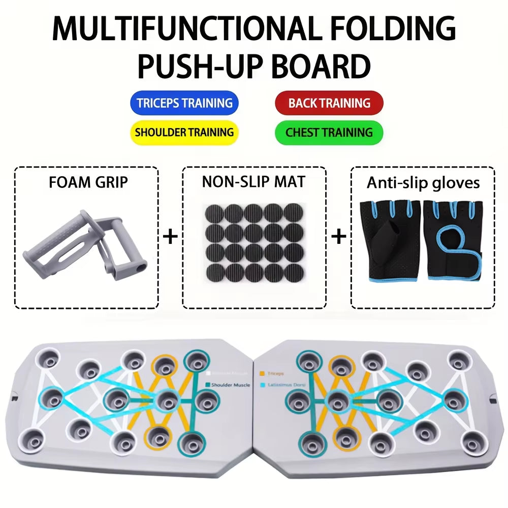 Transform Your Workout with the Ultimate Portable Push-Up Board Set - Multifunctional Fitness Equipment for Chest, Arms, and Back Training