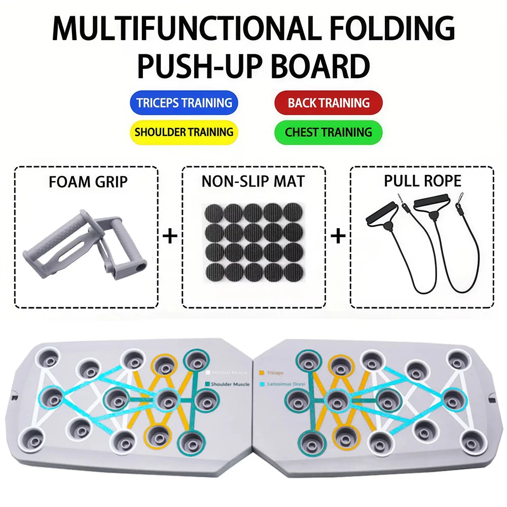 Transform Your Workout with the Ultimate Portable Push-Up Board Set - Multifunctional Fitness Equipment for Chest, Arms, and Back Training