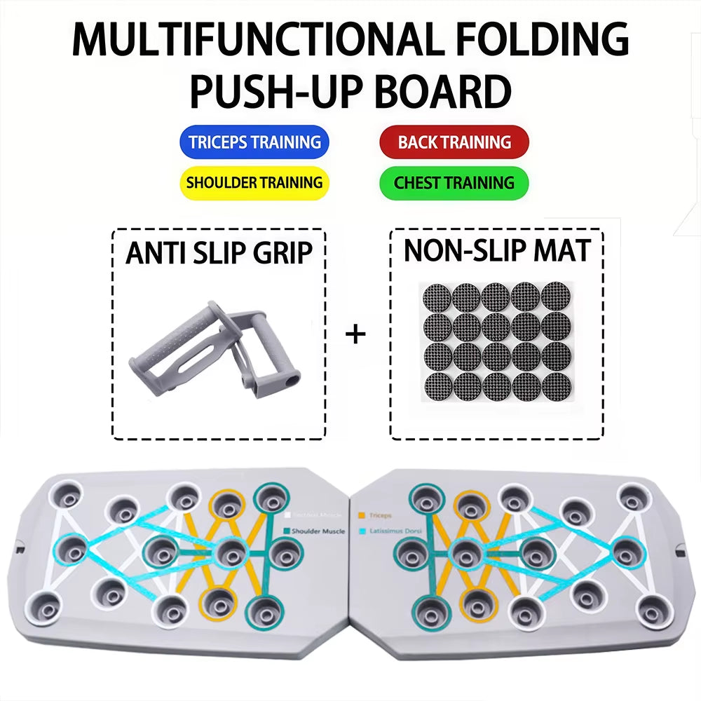 Transform Your Workout with the Ultimate Portable Push-Up Board Set - Multifunctional Fitness Equipment for Chest, Arms, and Back Training